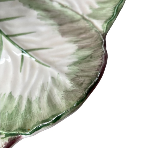 Pottery Barn Ceramic Cabbage Serving Platter with Dip Bowl Made in Japan - Picture 4 of 10